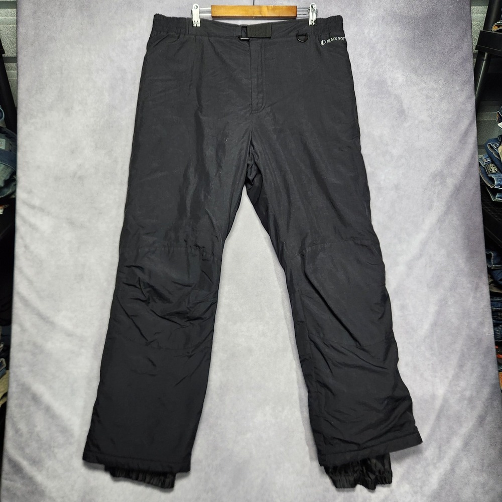 Black Dot Ski Pants Mens XL Water Resistant Outerwear Zip Fly‎ Waist